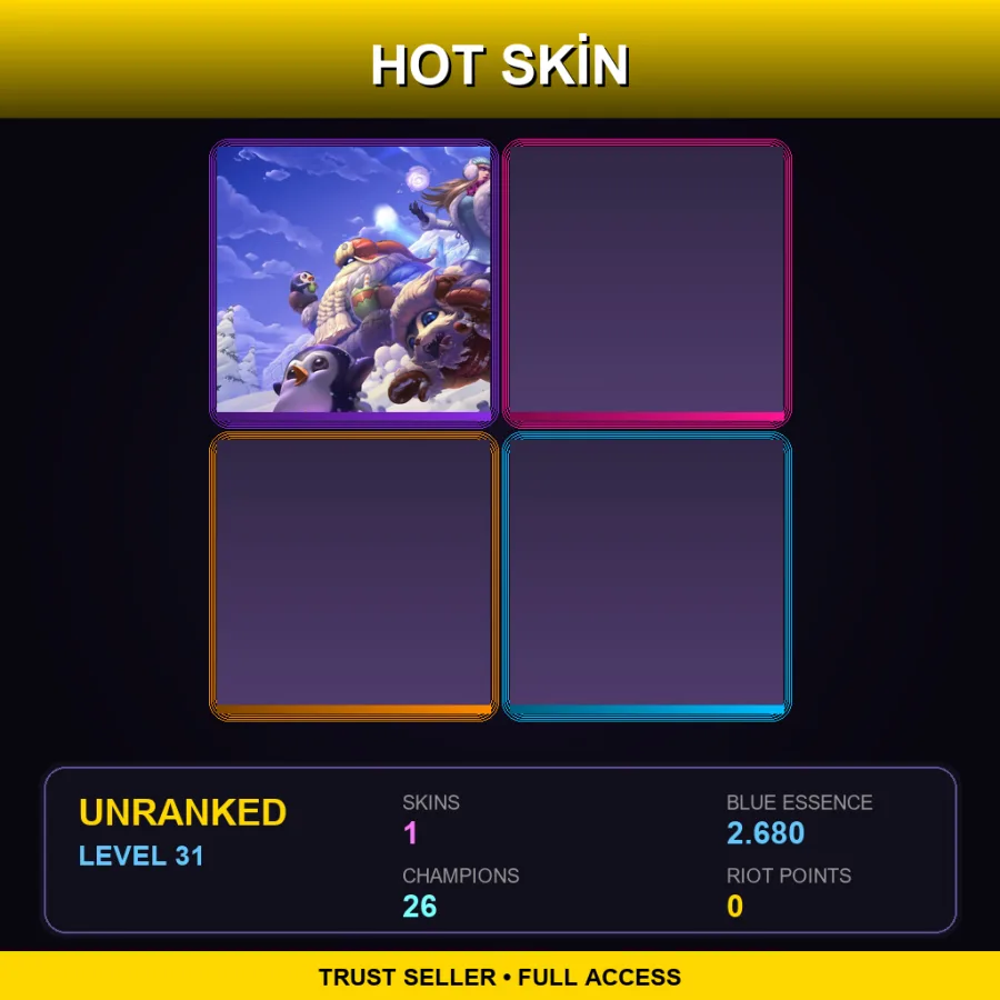 EUW | Lv31 | Unranked | 1 Skin | 26 Champ — Snow Day Syndra
