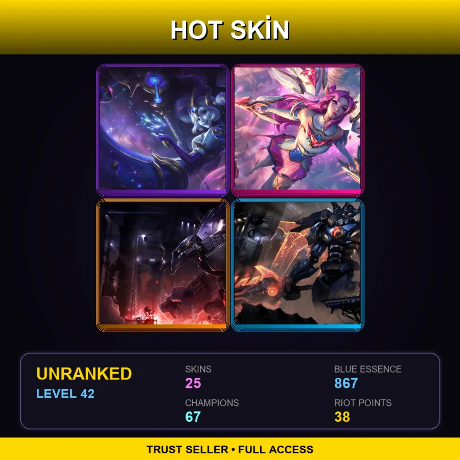 ME | Lv42 | Unranked | 25 Skin | 67 Champ