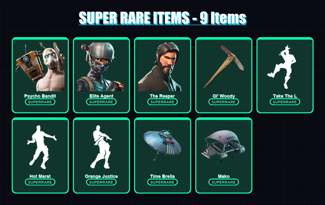 [PC/XBOX/PSN] | Psycho Bandit | Elite Agent | The Reaper | Dark Voyager | Kado Thorne | 296 skin | 311 pickaxe | 268 emote | 193 glider | Lv5357 — Fortnite account