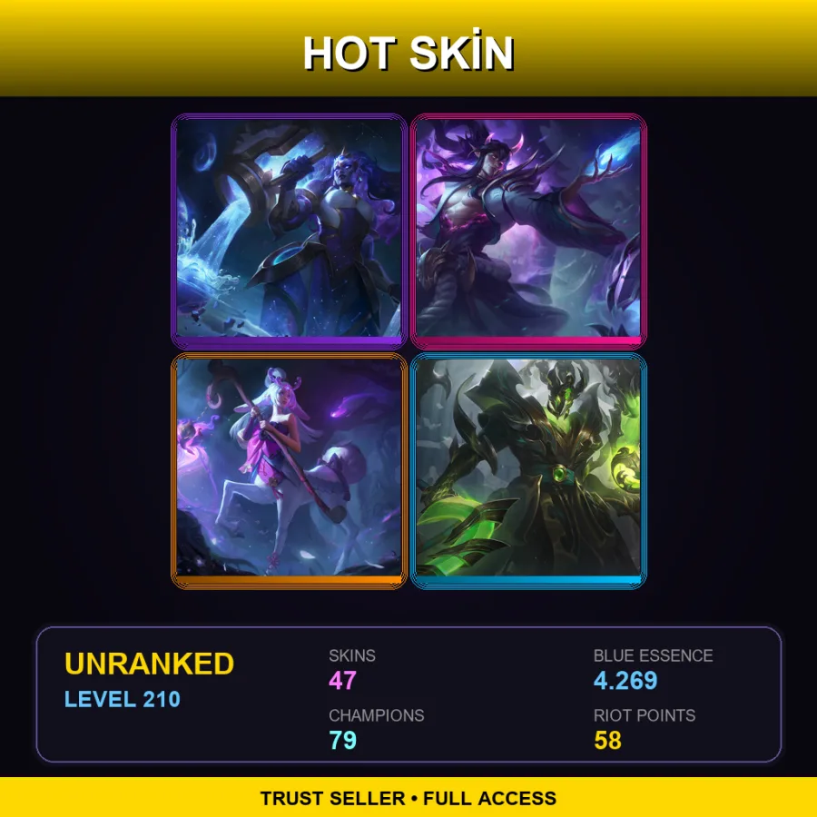 LAN | Lv210 | Unranked | 47 Skin | 79 Champ — Spirit Blossom Lillia