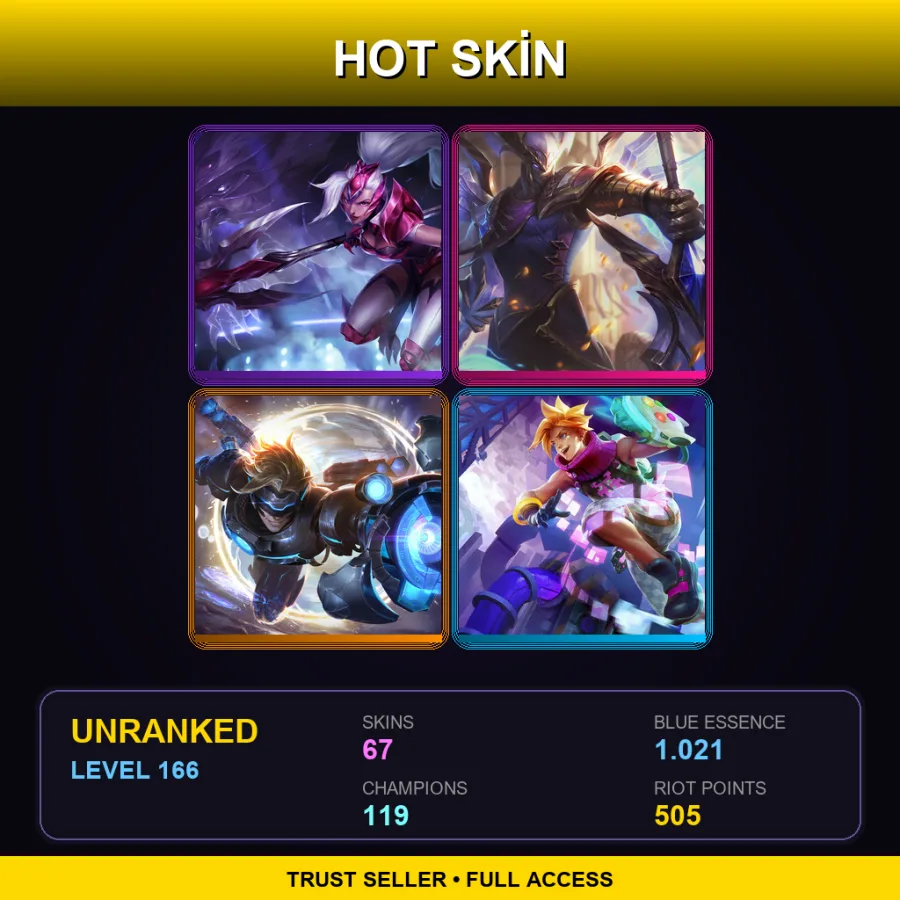 LAS | Lv166 | Unranked | 67 Skin | 119 Champ