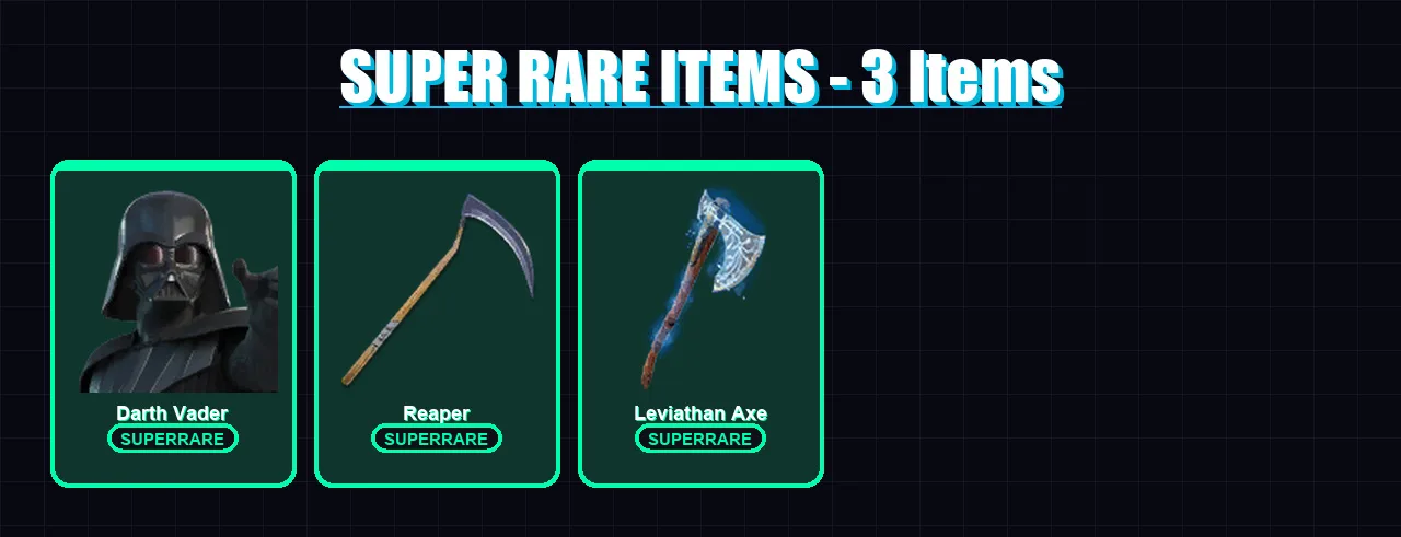 [PC/XBOX/PSN] | Darth Vader | Mandalorian | Snap | Malik | Fade | 154 skin | 232 pickaxe | 153 emote | 158 glider | Lv2943