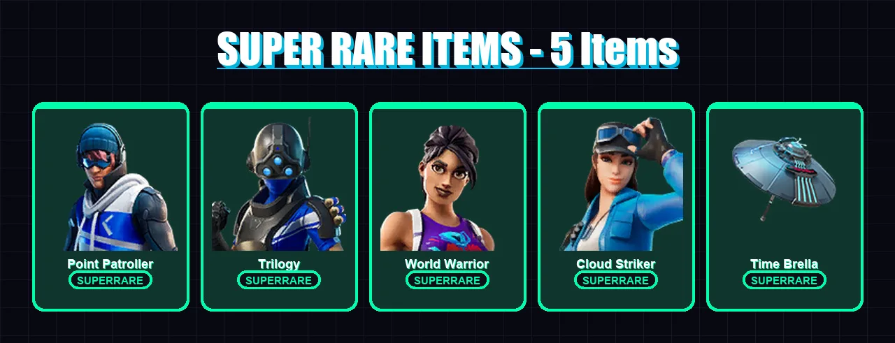 [PS4/PS5/XBOX/PC] | Point Patroller | Trilogy | World Warrior | Cloud Striker | Vendetta | 62 skin | 64 pickaxe | 81 emote | 75 glider | Lv1181