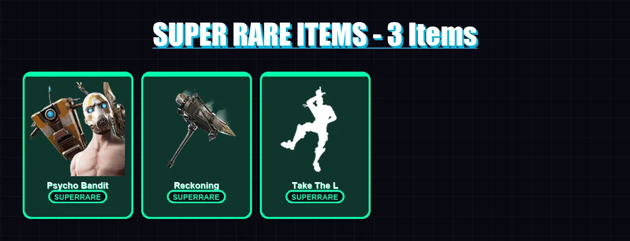 [PC/PSN] | Psycho Bandit | Calamity | Rust Lord | DJ Yonder | Mission Specialist | 5 skin | 6 pickaxe | 10 emote | 9 glider | Lv105