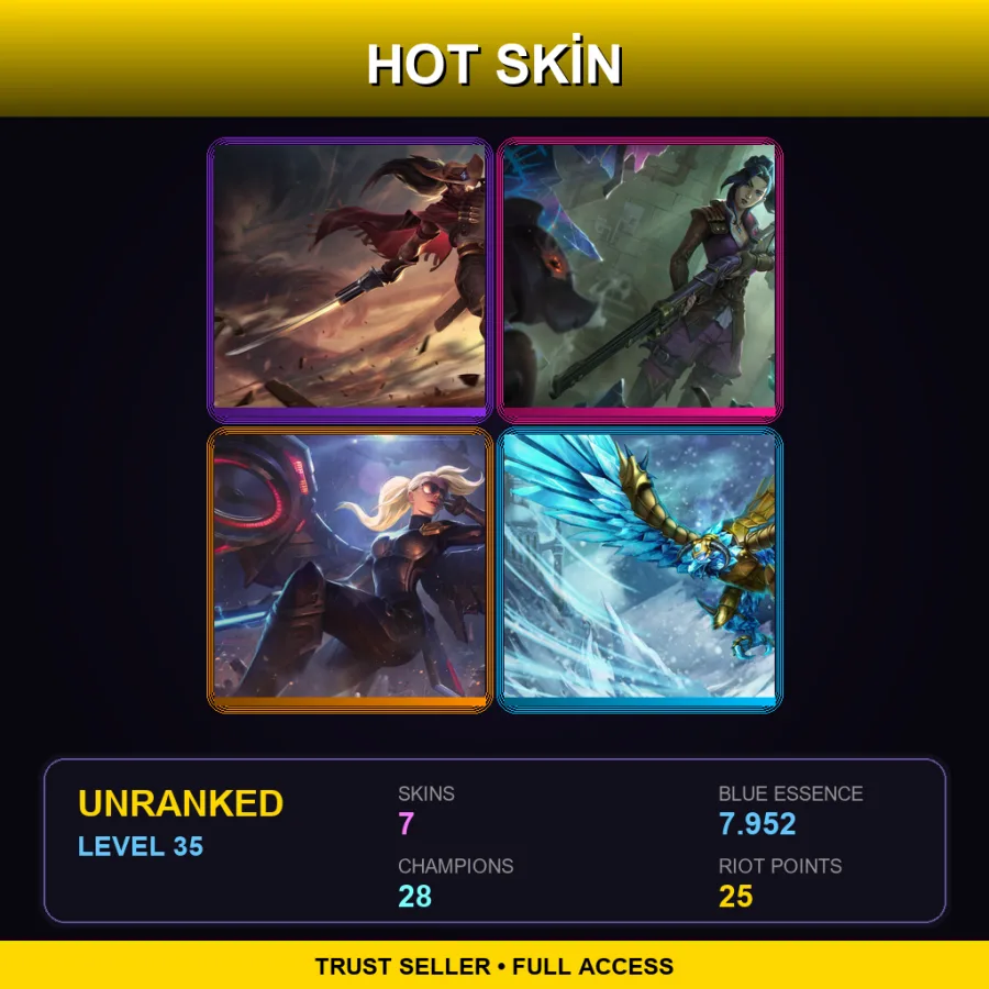 NA | Lv35 | Unranked | 7 Skin | 28 Champ