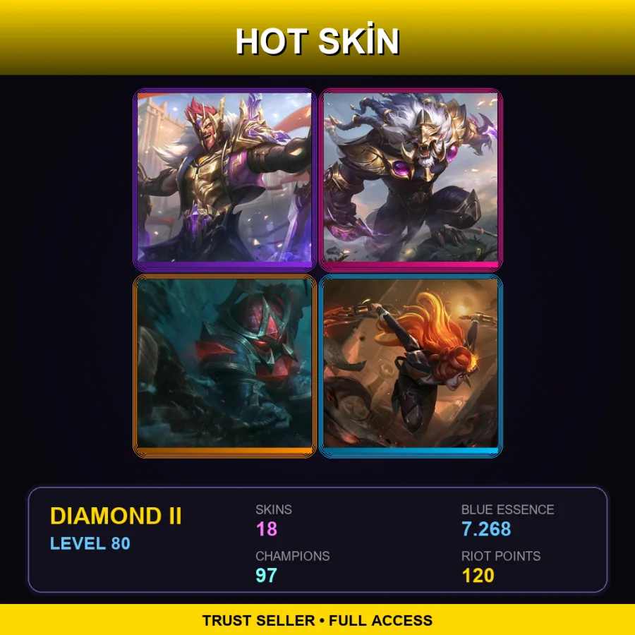 TR | Lv80 | Diamond II | 18 Skin | 97 Champ