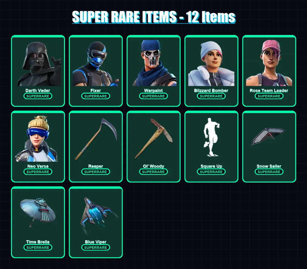 [PS4/PS5/XBOX/PC] | Darth Vader | Fixer | Warpaint | Blizzard Bomber | Rose Team Leader | 140 skin | 212 pickaxe | 166 emote | 169 glider | Lv3828 — Fortnite account