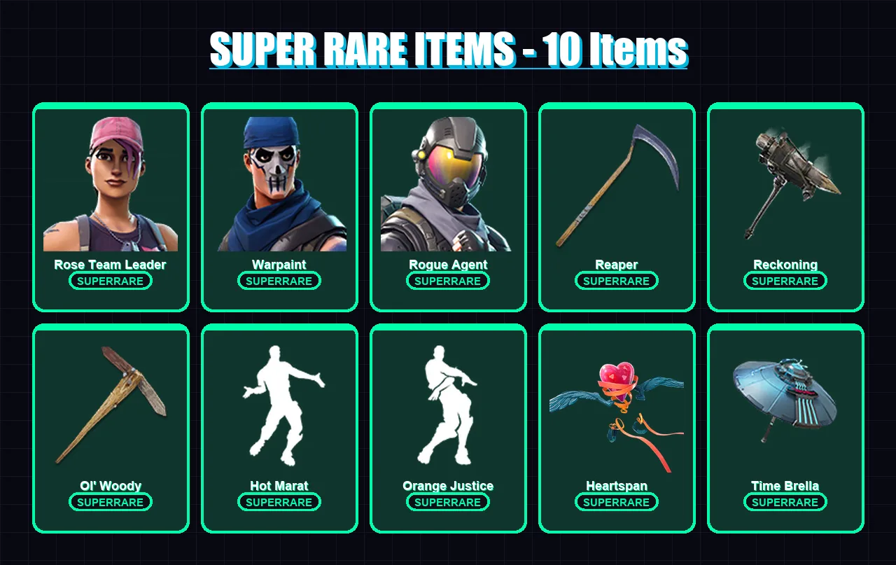 [PS4/PS5/XBOX/PC] | Rose Team Leader | Warpaint | Rogue Agent | The Ice King | Frozen Raven | 61 skin | 71 pickaxe | 66 emote | 77 glider | Lv1227 — Fortnite account