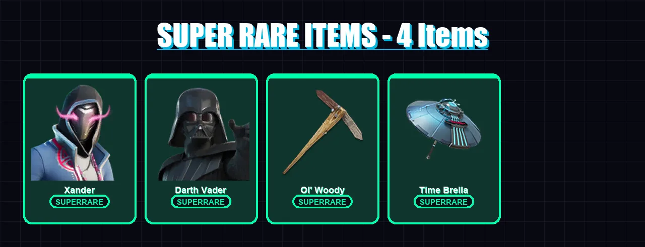 [PC] | Xander | Darth Vader | The Origin | Torin | The Imagined | 165 skin | 193 pickaxe | 136 emote | 163 glider | Lv2424