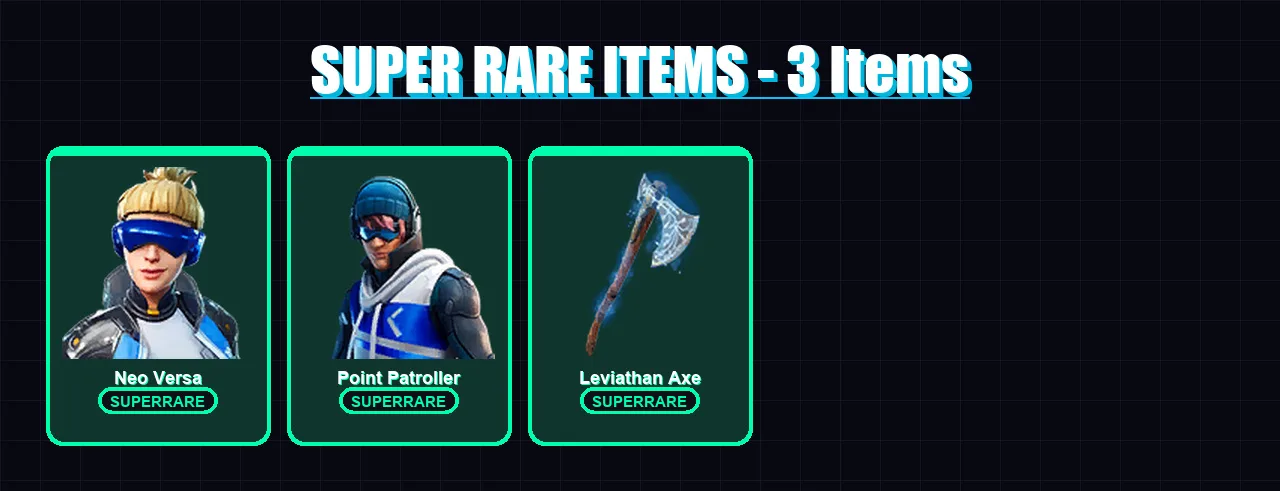 [PS4/PS5/XBOX/PC] | Neo Versa | Point Patroller | Joey | Torin | Mandalorian | 113 skin | 116 pickaxe | 86 emote | 95 glider | Lv1684 — Fortnite account