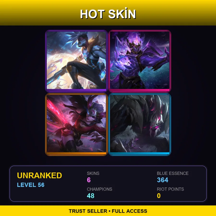 TR | Lv56 | Unranked | 6 Skin | 48 Champ