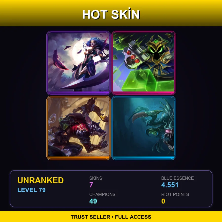 TR | Lv79 | Unranked | 7 Skin | 49 Champ