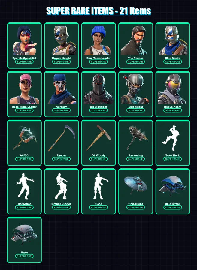[PS4/PS5/XBOX/PC] | Sparkle Specialist | Royale Knight | Blue Team Leader | 89 skin | Lv1357