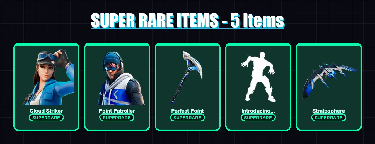 [PC/XBOX/PSN] | Cloud Striker | Point Patroller | Galaxia | Predator | Menace | 41 skin | 52 pickaxe | 42 emote | 42 glider | Lv689