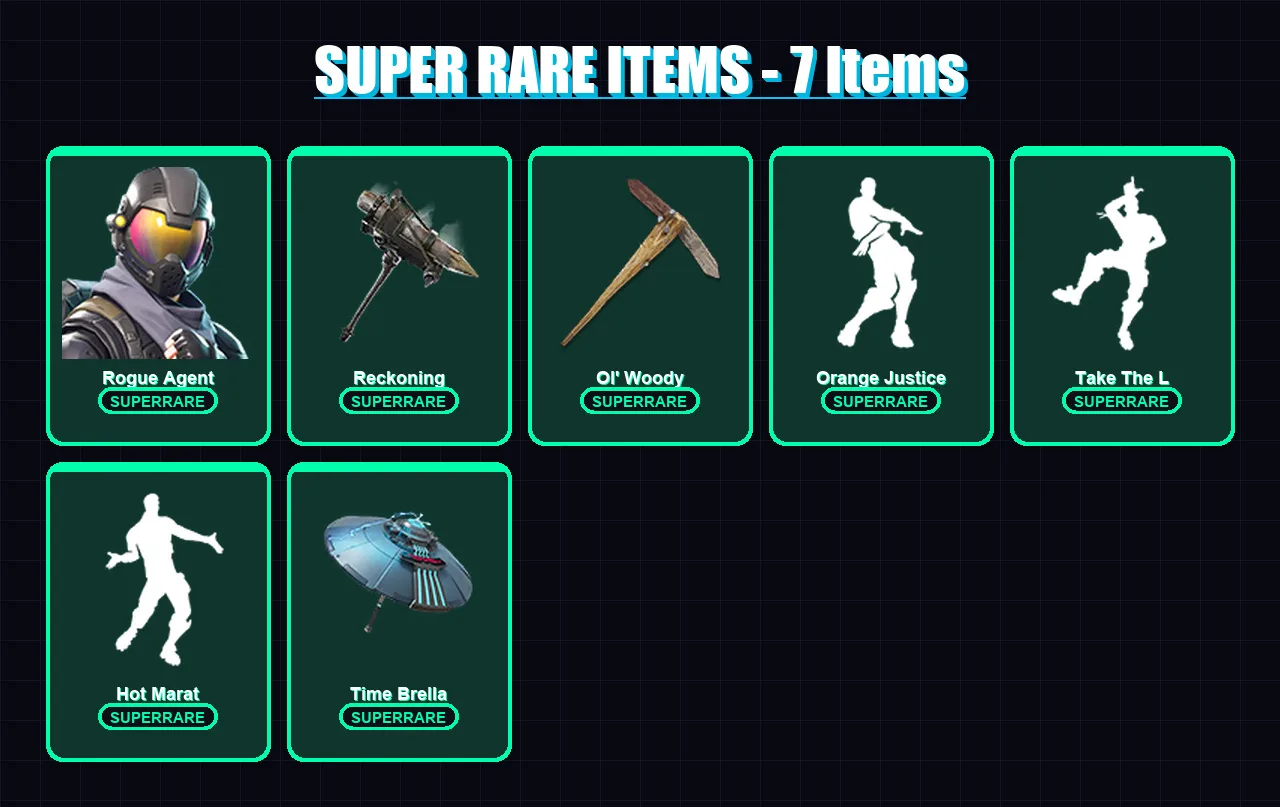 [PC/PSN] | Rogue Agent | Blackheart | The Prisoner | Zenith | Dire | 128 skin | 182 pickaxe | 149 emote | 142 glider | Lv2200