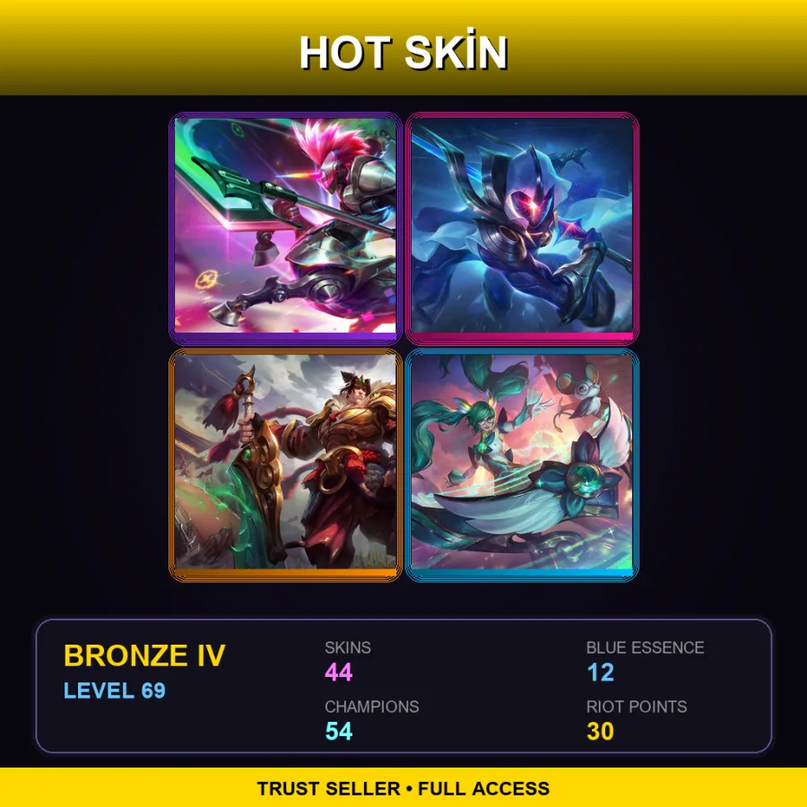TR | Lv69 | Bronze IV | 44 Skin | 54 Champ