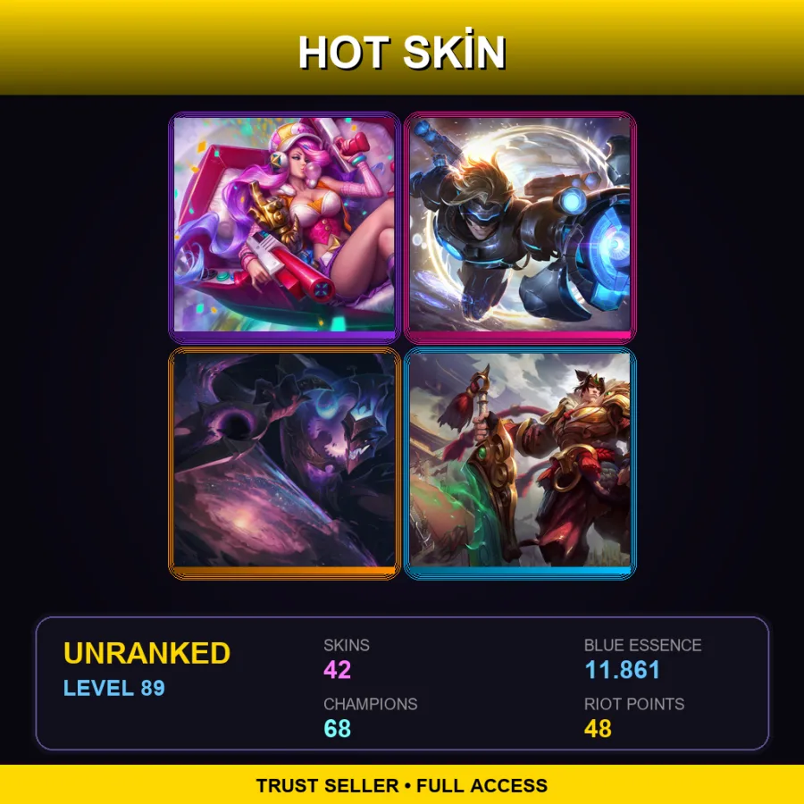 EUNE | Lv89 | Unranked | 42 Skin | 68 Champ — Sun Eater Kayle