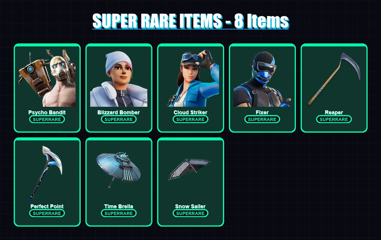 [PC/XBOX/PSN] | Psycho Bandit | Blizzard Bomber | Cloud Striker | 93 skin | Lv1581 — Fortnite account