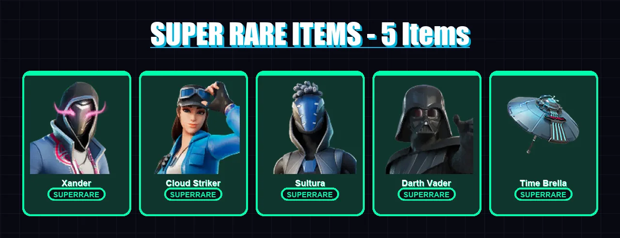 [PS4/PS5/XBOX/PC] | Xander | Cloud Striker | Sultura | Darth Vader | Twyn | 229 skin | 281 pickaxe | 182 emote | 205 glider | Lv4110 — Fortnite account