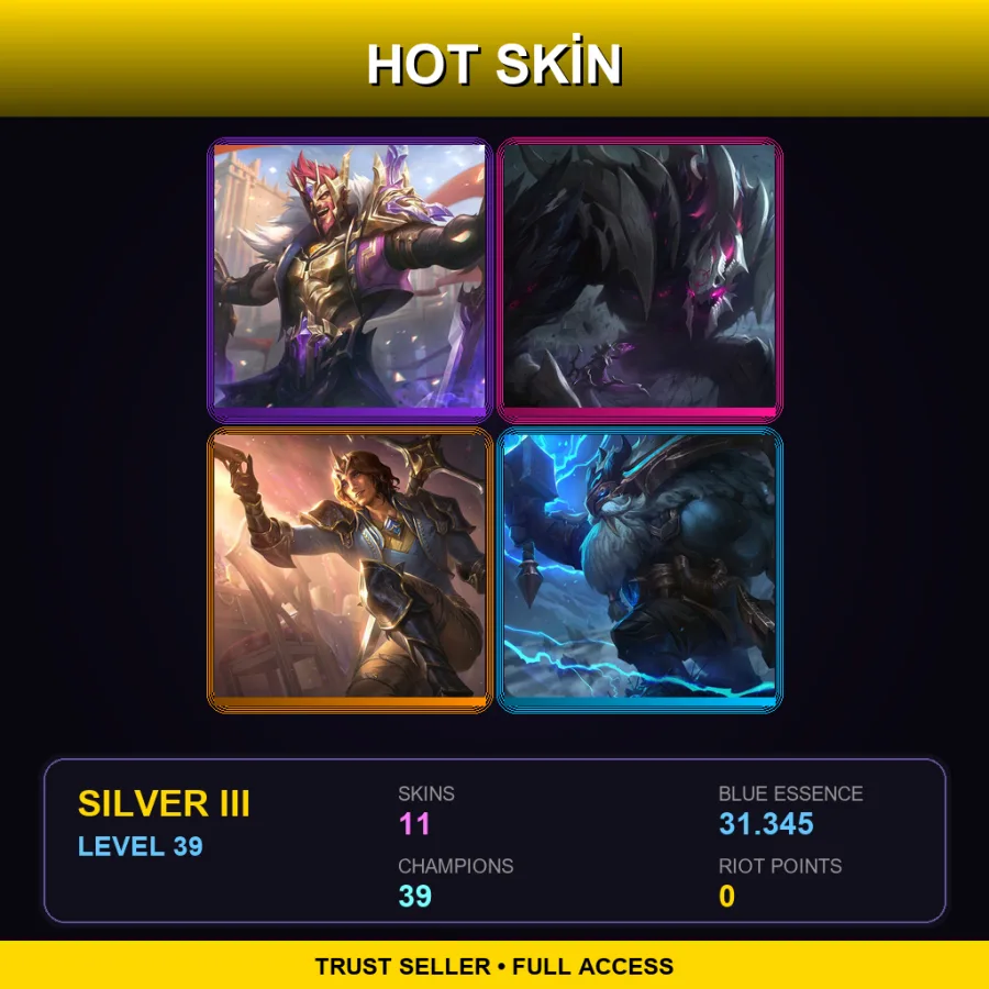LAS | Lv39 | Silver III | 11 Skin | 39 Champ
