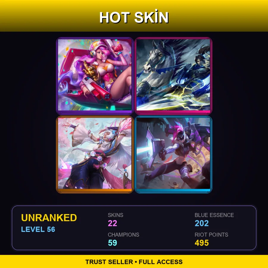 TR | Lv56 | Unranked | 22 Skin | 59 Champ