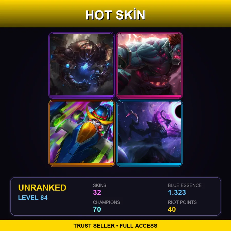 LAS | Lv84 | Unranked | 32 Skin | 70 Champ