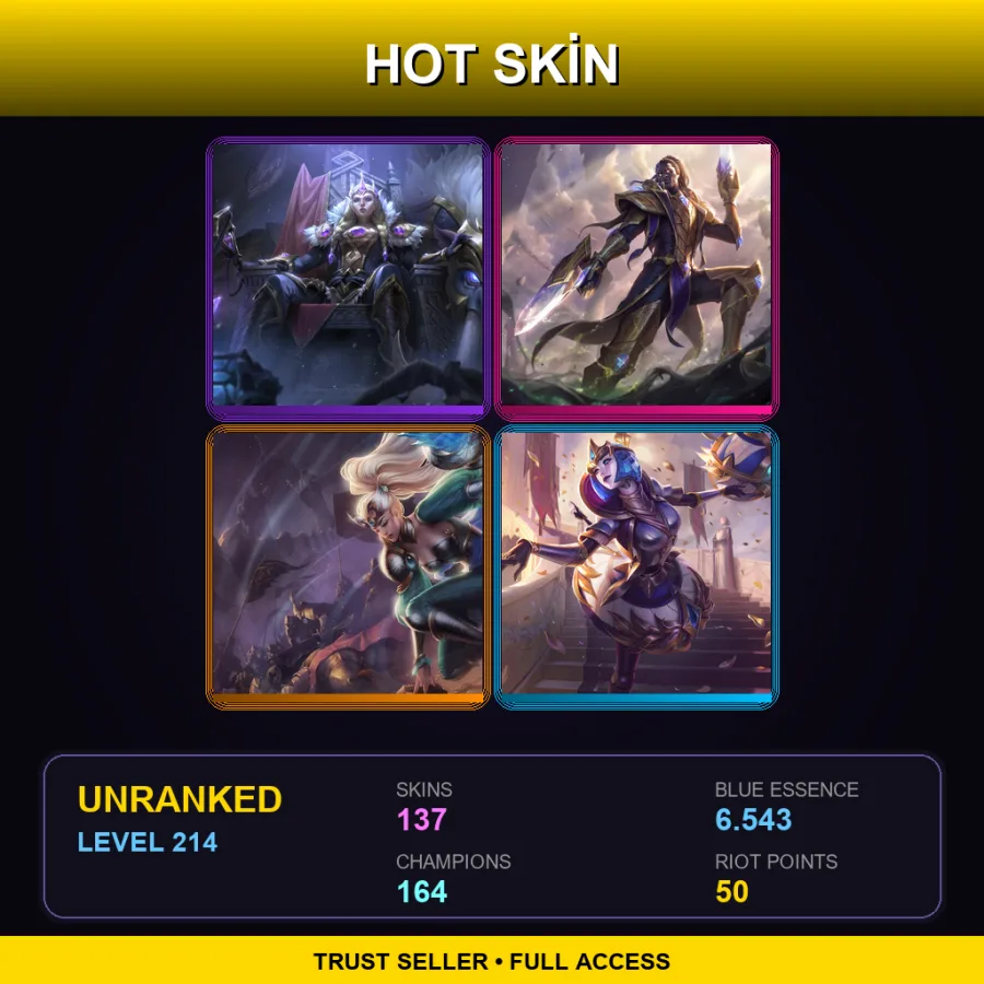 LAS | Lv214 | Unranked | 137 Skin | 164 Champ