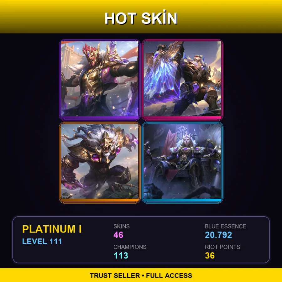 BR | Lv111 | Platinum I | 46 Skin | 113 Champ
