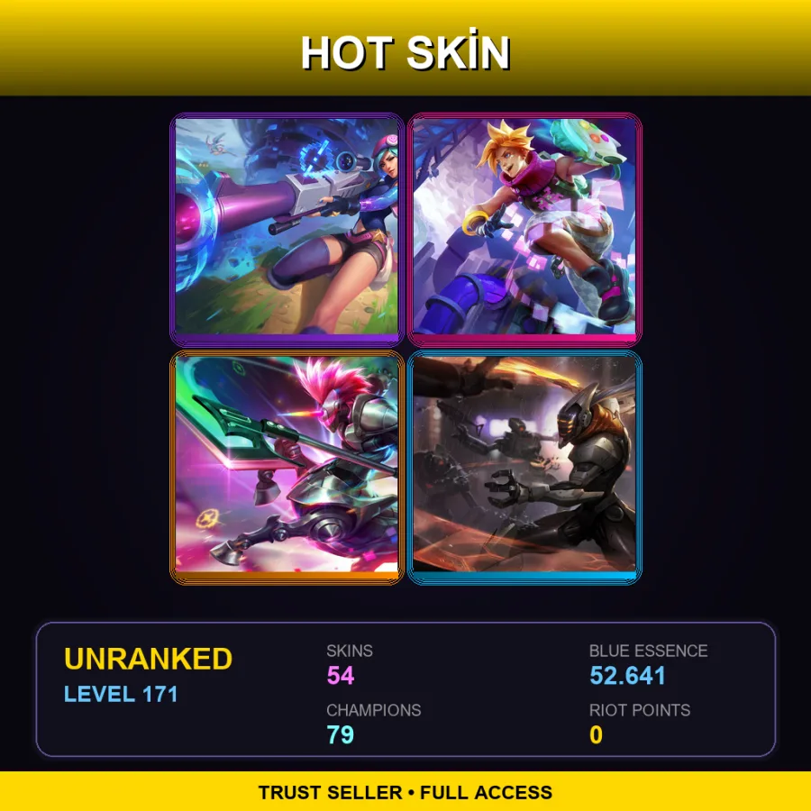 EUNE | Lv171 | Unranked | 54 Skin | 79 Champ