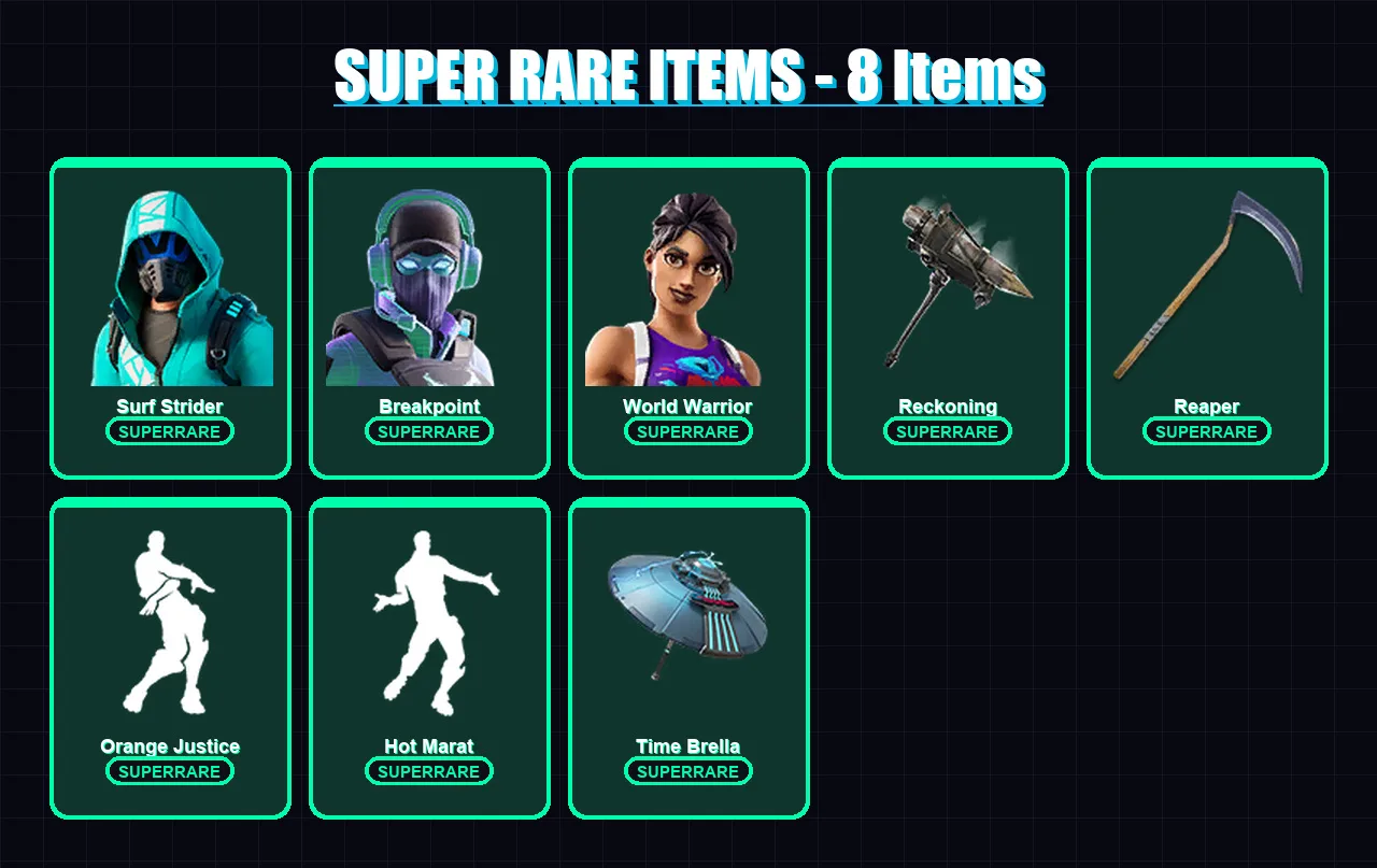 [PC/XBOX/PSN] | Surf Strider | Breakpoint | World Warrior | Catalyst | Rox | 179 skin | 212 pickaxe | 176 emote | 207 glider | Lv2888
