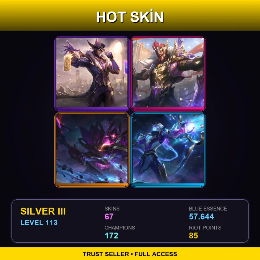 VN | Lv113 | Silver III | 67 Skin | 172 Champ