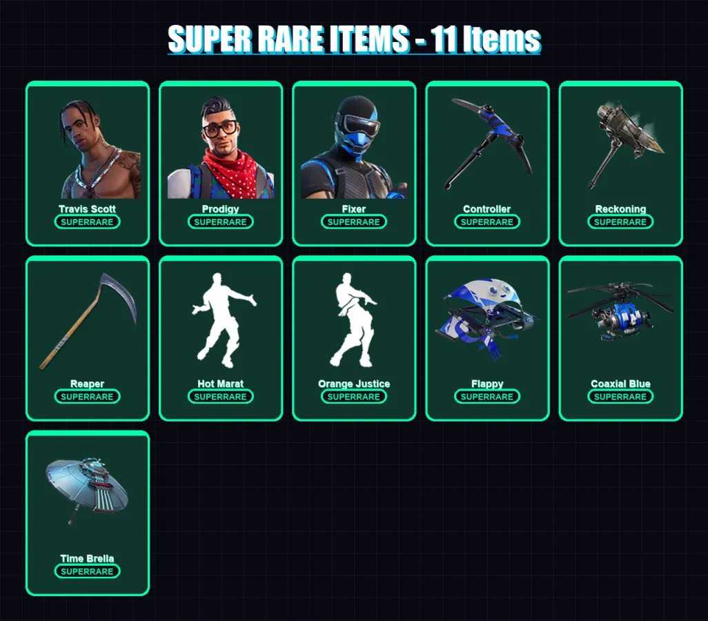 [PC/XBOX/PSN] | Travis Scott | Prodigy | Fixer | Torin | Lynx | 280 skin | 330 pickaxe | 268 emote | 265 glider | Lv5459