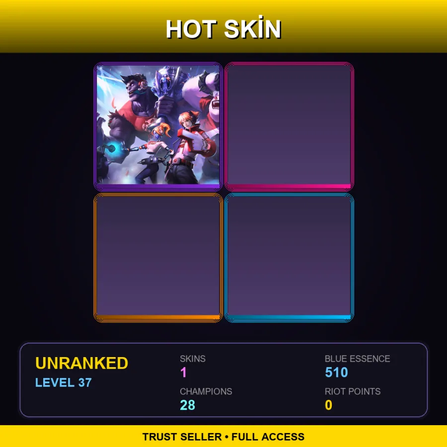 BR | Lv37 | Unranked | 1 Skin | 28 Champ