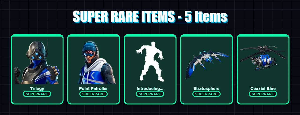 [PC] | Trilogy | Point Patroller | Predator | Raz | The Foundation | 62 skin | 118 pickaxe | 75 emote | 94 glider | Lv1794