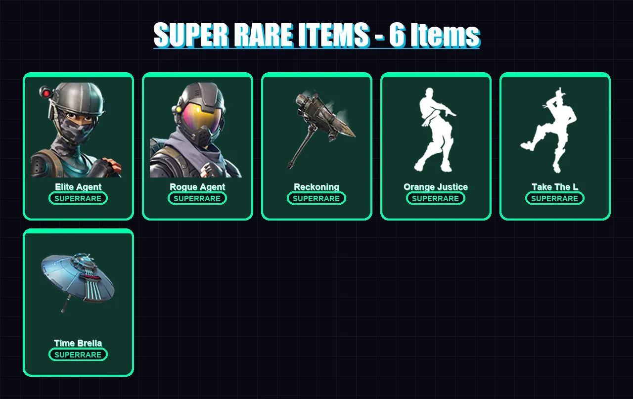 [PC/XBOX/PSN] | Elite Agent | Rogue Agent | Zenith | Dark Voyager | The Ice King | 52 skin | 51 pickaxe | 55 emote | 58 glider | Lv800