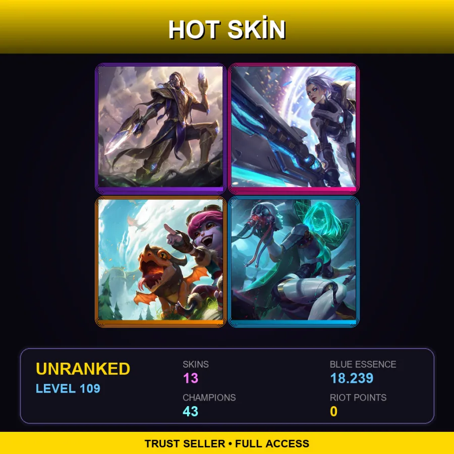 LAN | Lv109 | Unranked | 13 Skin | 43 Champ — Blacksmith Poppy