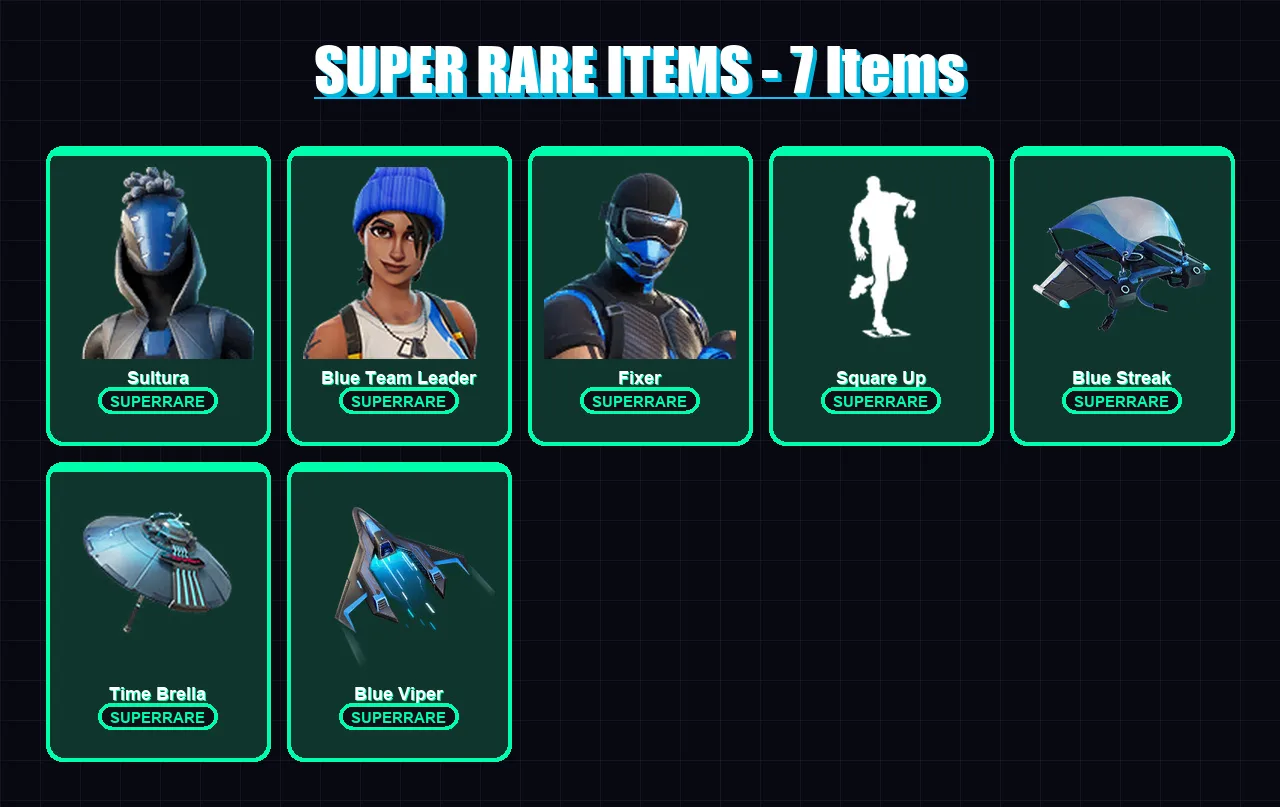 [PC/XBOX/PSN] | Sultura | Blue Team Leader | Fixer | Mizuki | Ronin | 23 skin | 37 pickaxe | 34 emote | 45 glider | Lv765