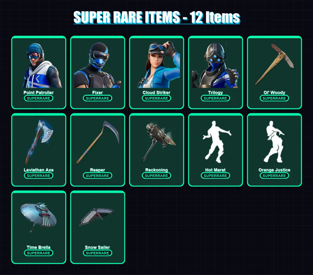 [PC/XBOX/PSN] | Point Patroller | Fixer | Cloud Striker | Trilogy | Frozen Love Ranger | 169 skin | 164 pickaxe | 126 emote | 132 glider | Lv2308 — Fortnite account