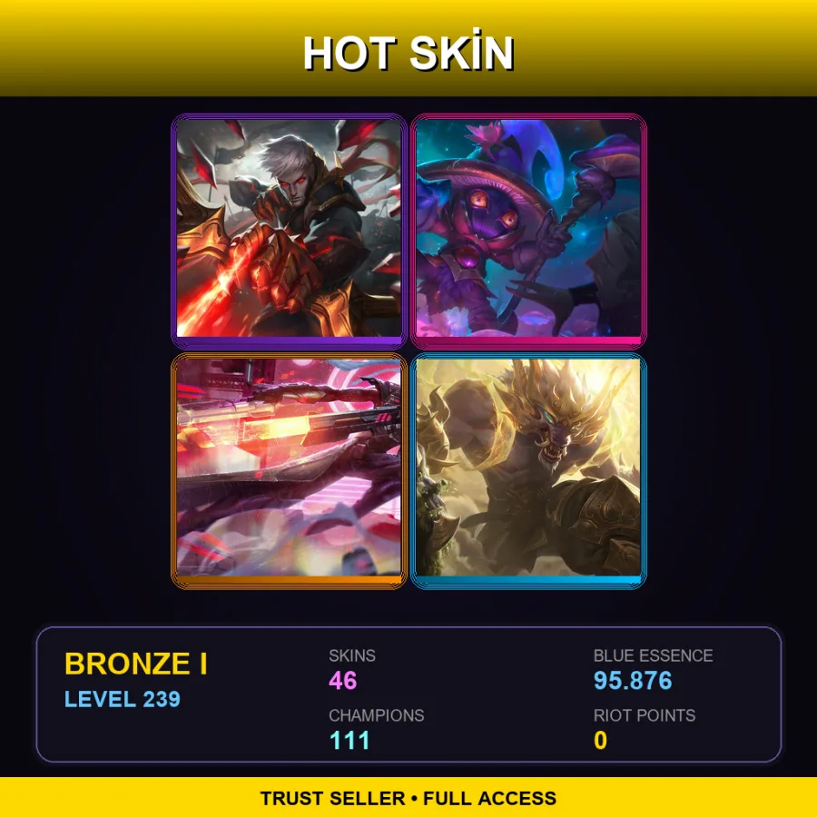 LAS | Lv239 | Bronze I | 46 Skin | 111 Champ — LoL account