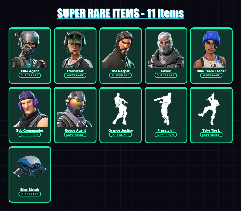 [PC/XBOX] | Elite Agent | Trailblazer | The Reaper | Havoc | Blue Team Leader | 40 skin | 46 pickaxe | 39 emote | 32 glider | Lv327 — Game account