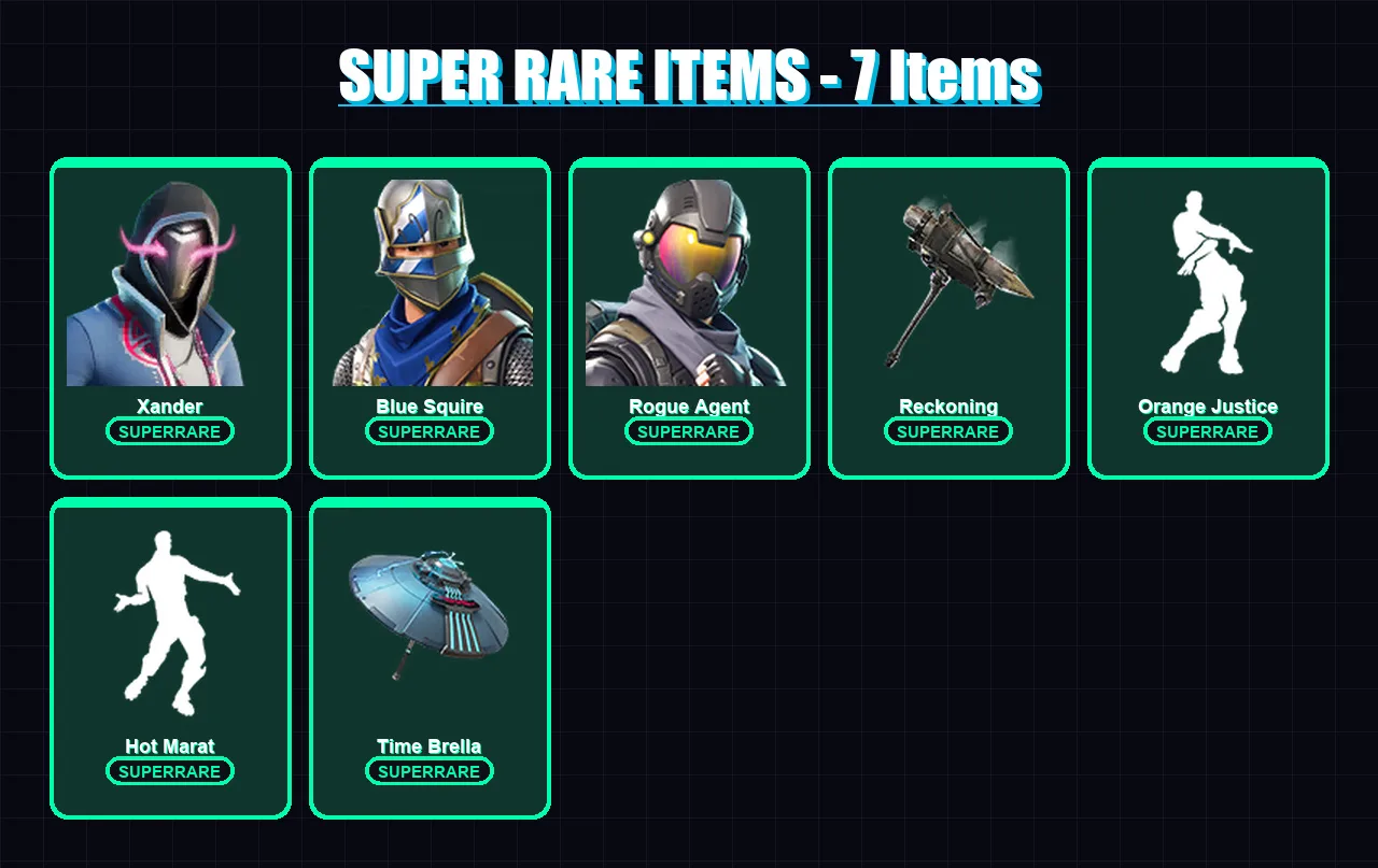 [PS4/PS5/XBOX/PC] | Xander | Blue Squire | Rogue Agent | Blackheart | Hybrid | 154 skin | 169 pickaxe | 133 emote | 123 glider | Lv2238