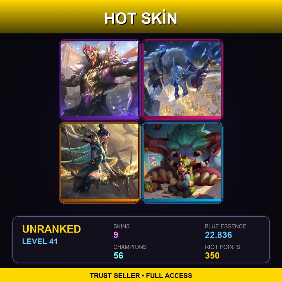 LAN | Lv41 | Unranked | 9 Skin | 56 Champ