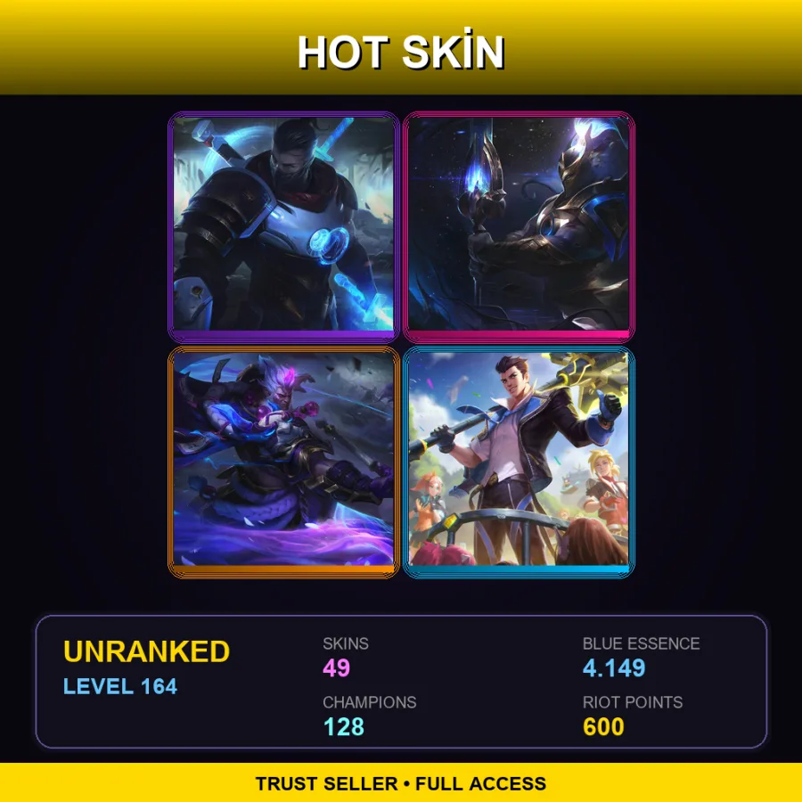 EUW | Lv164 | Unranked | 49 Skin | 128 Champ