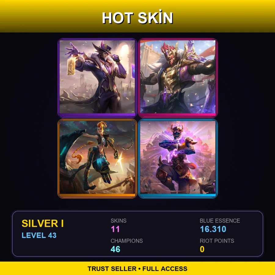EUW | Lv43 | Silver I | 11 Skin | 46 Champ — Silver League of Legends