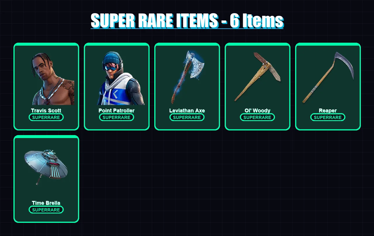[PC/XBOX] | Travis Scott | Point Patroller | Deadpool | Midas | Torin | 143 skin | 184 pickaxe | 136 emote | 139 glider | Lv2816 — Fortnite account