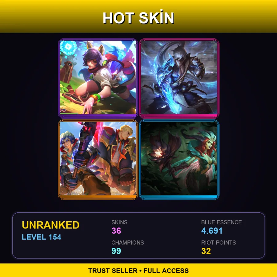SG | Lv154 | Unranked | 36 Skin | 99 Champ