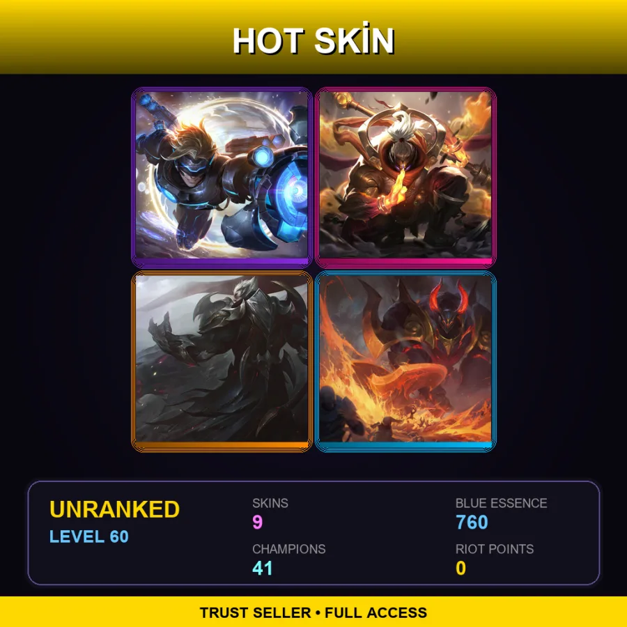 LAN | Lv60 | Unranked | 9 Skin | 41 Champ — Infernal Mordekaiser