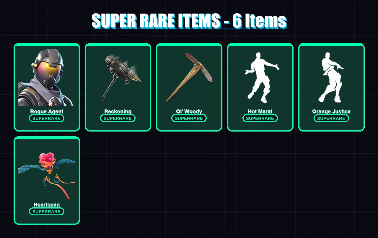 [PS4/PS5/PC] | Rogue Agent | Blackheart | Hybrid | Zenith | Kymera | 133 skin | 163 pickaxe | 128 emote | 129 glider | Lv1910