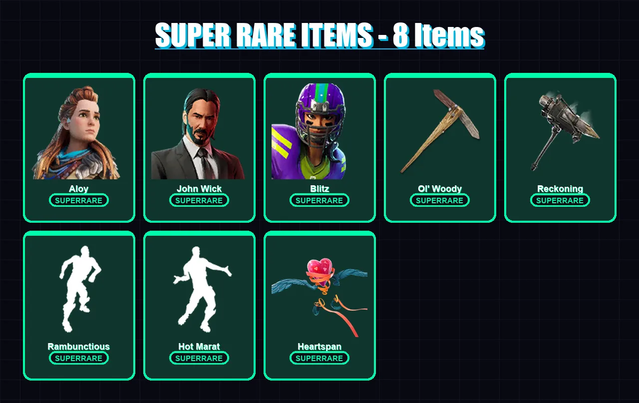 [PC/PSN] | Aloy | John Wick | Blitz | Molten Valkyrie | Era | 127 skin | 90 pickaxe | 92 emote | 78 glider | Lv597