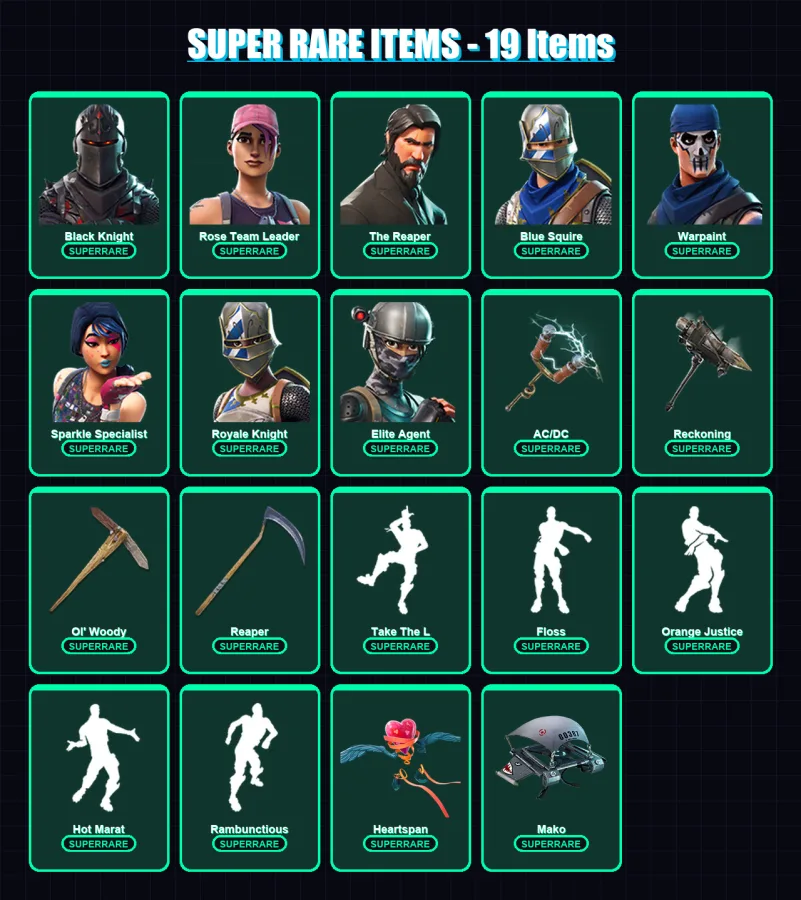 [PC/PSN] | Aerial Assault Trooper (OG) | Black Knight | Rose Team Leader | 107 skin | Lv914